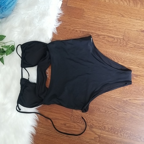 Aerie Scrunchie cut out monokini swimsuit size M long new with tag - Picture 5 of 7